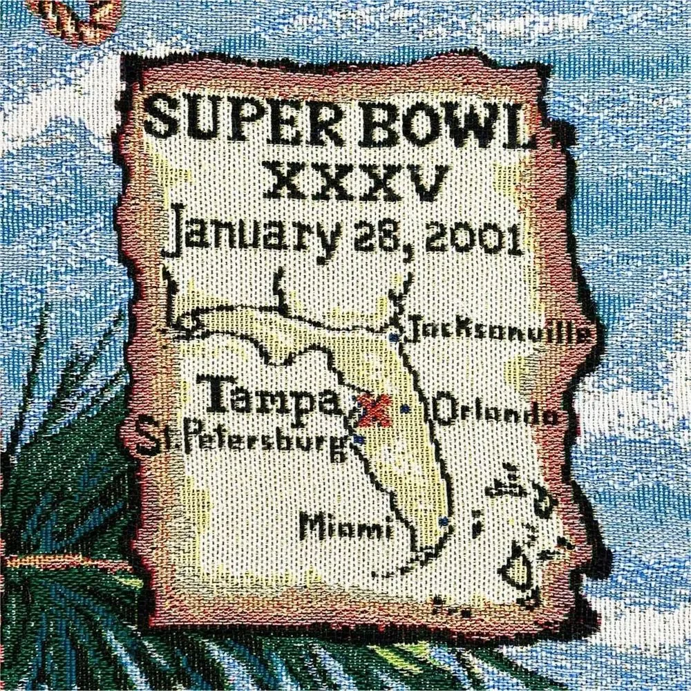 Vintage The Northwest Company Super Bowl XXXV Tapestry Throw Blanket